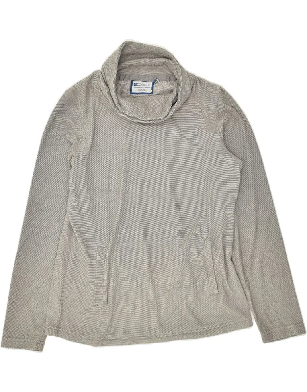 Price Fest MOUNTAIN WAREHOUSE Womens Sweatshirt Jumper UK 14 Large Grey Pinstripe