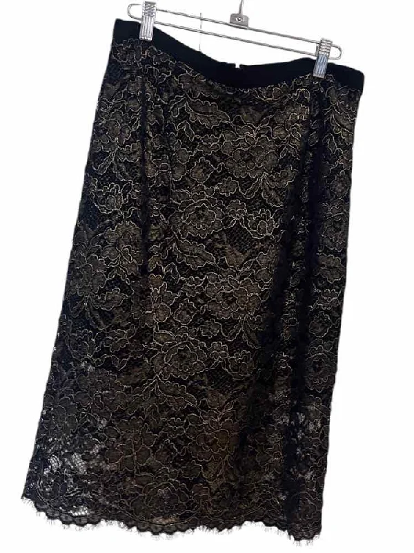 Can't Miss Tibi Black and Gold Size 6 Skirt
