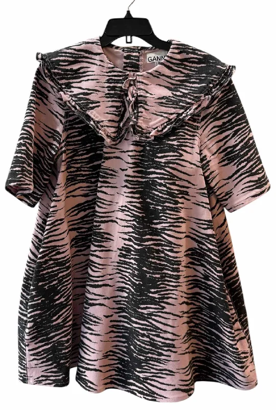 Exclusive Access Ganni Pink and Black Size 40 Dress