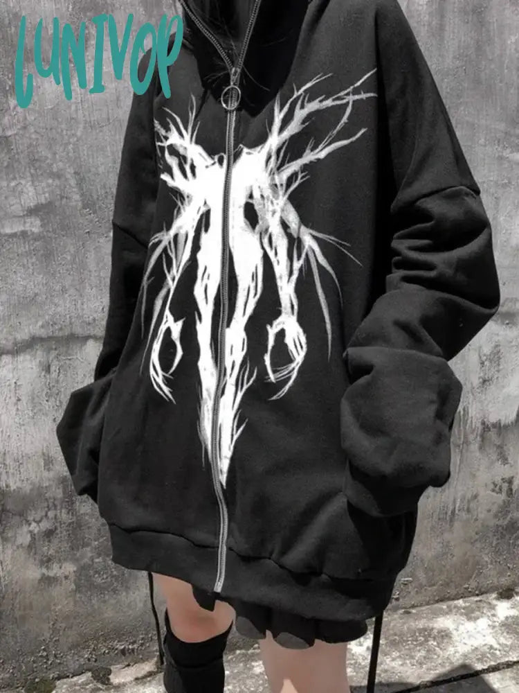 Discount Deals Lunivop Oversize Full Zip Graphic Hoodies Women Grunge Streetwear Black Zip Up Hooded Sweatshirts Men Goth Hip Hop Couple Tops Discount Deals Lunivop Oversize Full Zip Graphic Hoodies Women Grunge Streetwear Black Zip Up Hooded Sweatshirts Men Goth Hip Hop Couple Tops