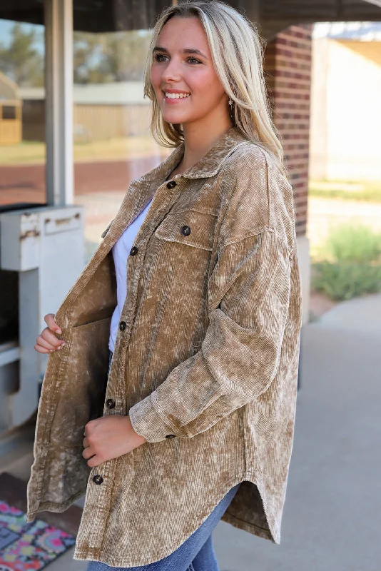 Stock Clearance Versatile Corduroy Jacket