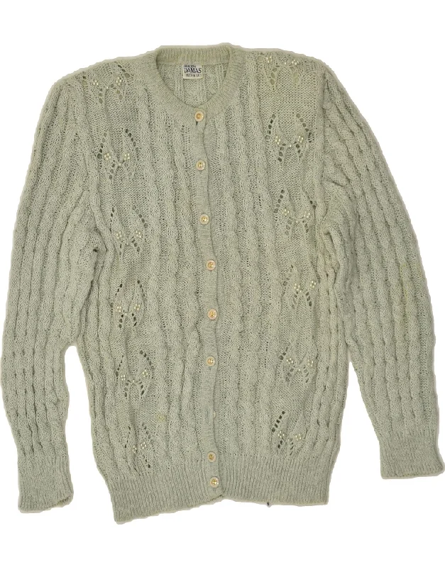Weekend Deal VINTAGE Womens Cardigan Sweater UK 12 Medium Green