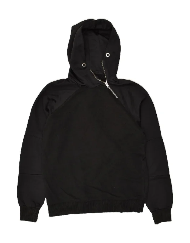 Price Drop Alert JACK & JONES Womens Workwear Zip Neck Hoodie Jumper UK 14 Medium Black
