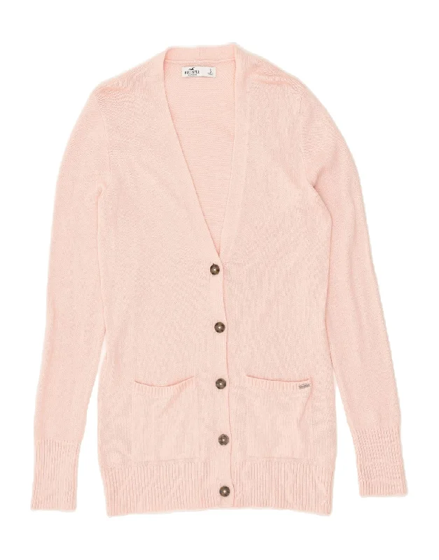Savings Galore HOLLISTER Womens Cardigan Sweater UK 10 Small Pink Cotton
