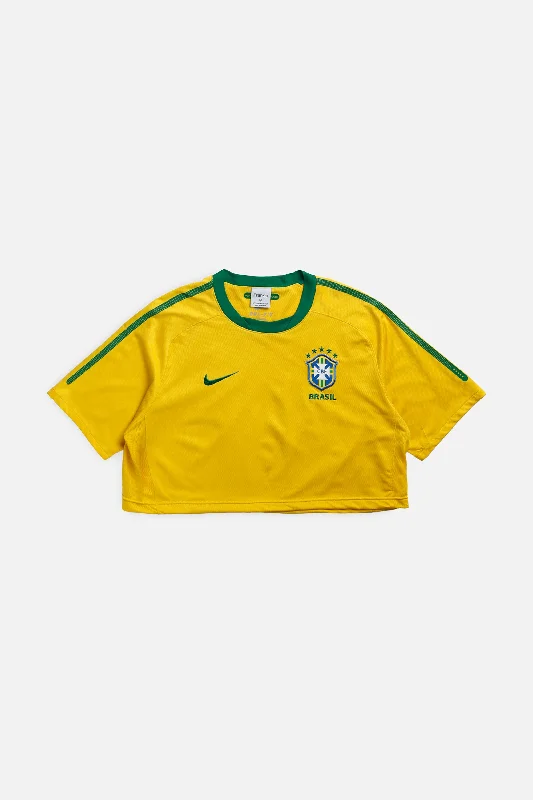 Shop and Save Rework Crop Brazil Soccer Jersey - XL