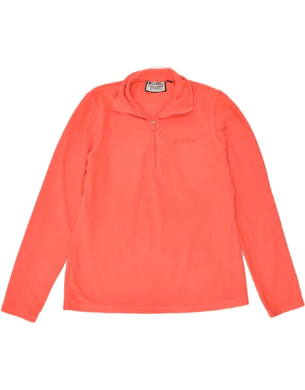 New Deals MOUNTAIN WAREHOUSE Womens Zip Neck Fleece Jumper UK 14 Medium Pink