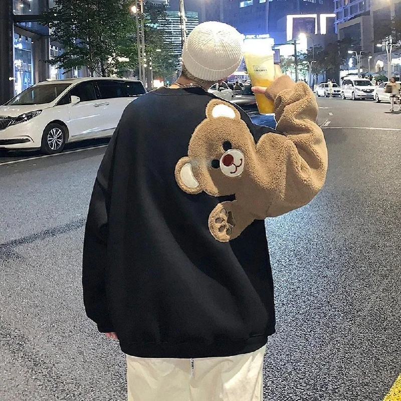 Reduced Prices Weirdcore Bear Sleeve Sweatshirt
