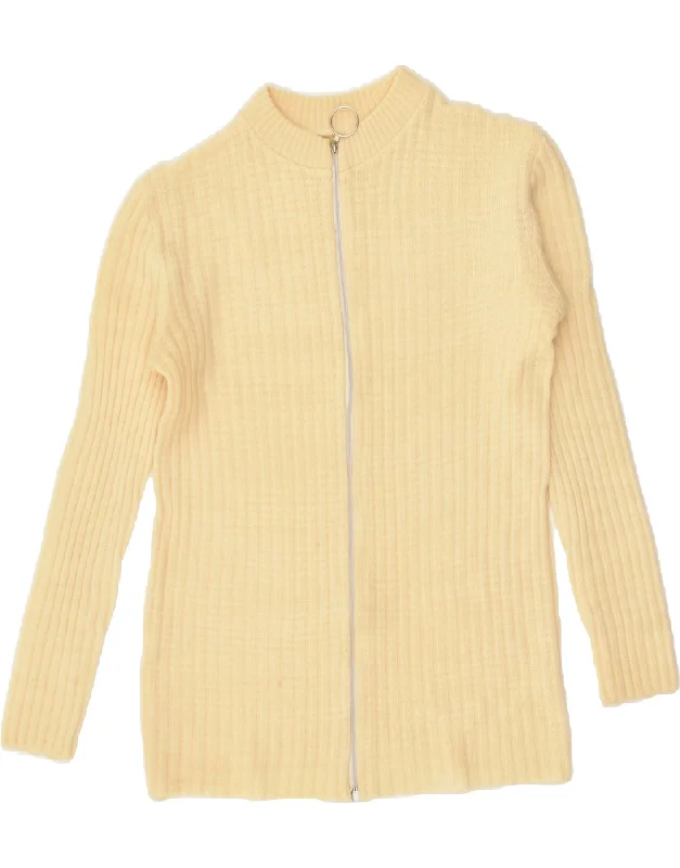 Markdown Madness VINTAGE Womens Cardigan Sweater UK 10 Small Yellow