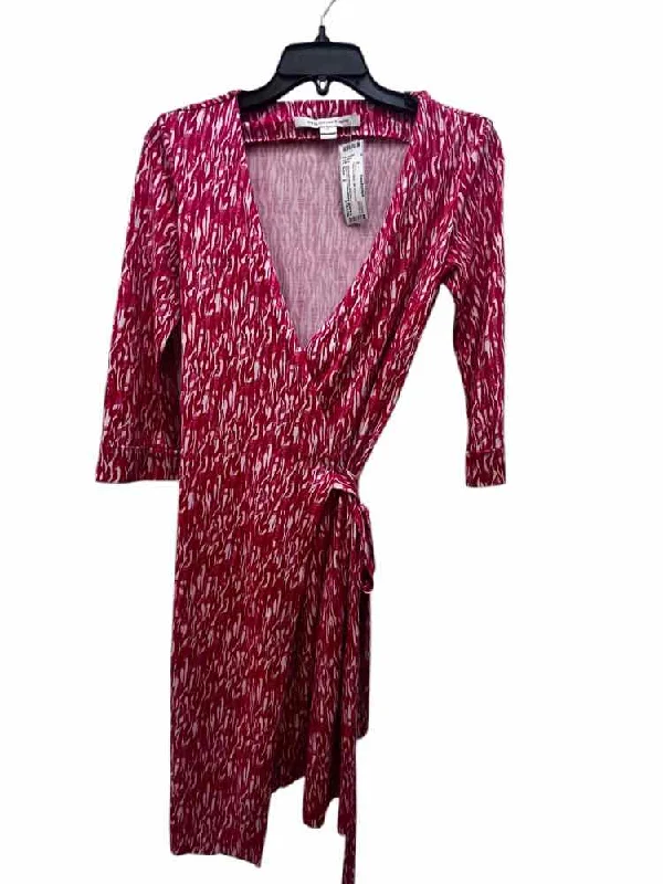 Deep Discounts diane von furstenberg Pink and White Size 2 Dress