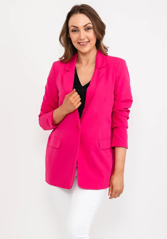 Limited Availability Vero Moda Zelda Loose Blazer, Pink Yarrow