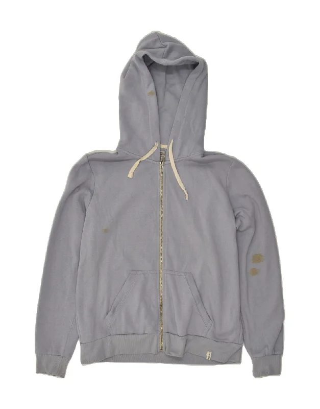 Mega Sale PULL & BEAR Womens Zip Hoodie Sweater UK 10 Small Grey Cotton