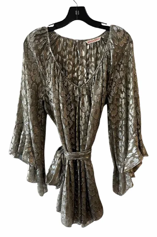 Members Only Rebecca Taylor Sage Green and Silver Size 4 Dress