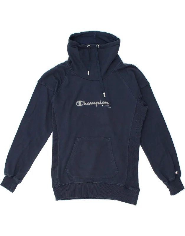 Stock Up and Save CHAMPION Womens Graphic Sweatshirt Jumper UK 18 XL Navy Blue Cotton