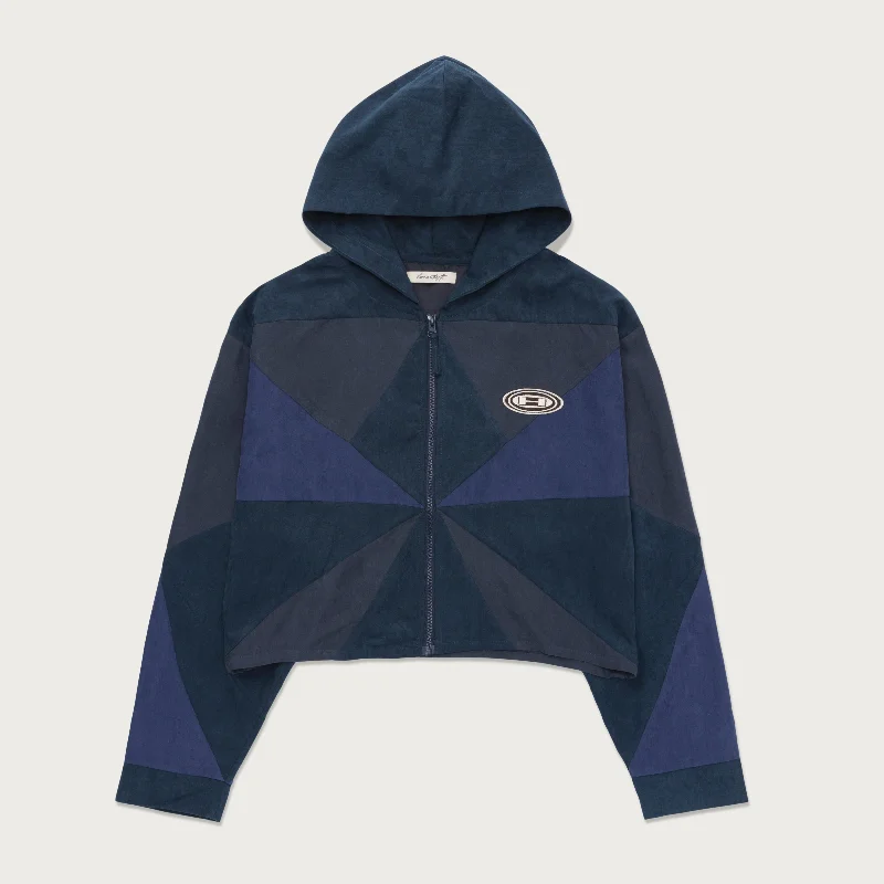 Special Offer Womens Colorblock Full Zip - Navy