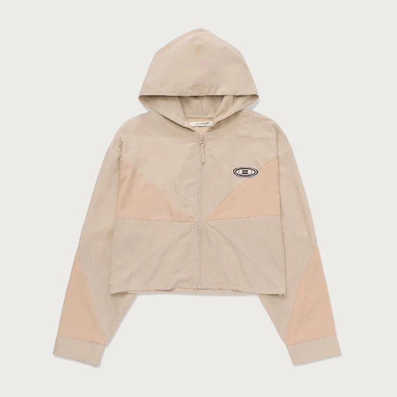 Today’s Deal Womens Colorblock Full Zip - Tan
