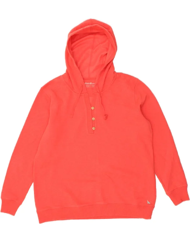 Take Advantage EDDIE BAUER Womens Tall Button Neck Hoodie Jumper UK 20 2XL Red Cotton Take Advantage EDDIE BAUER Womens Tall Button Neck Hoodie Jumper UK 20 2XL Red Cotton