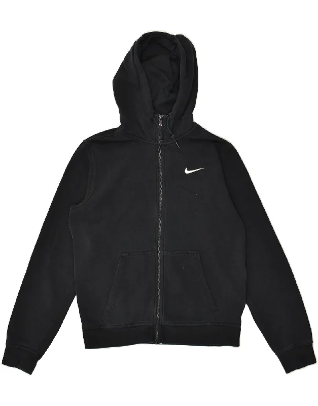 Huge Savings NIKE Womens Zip Hoodie Sweater UK 10 Small Black Cotton
