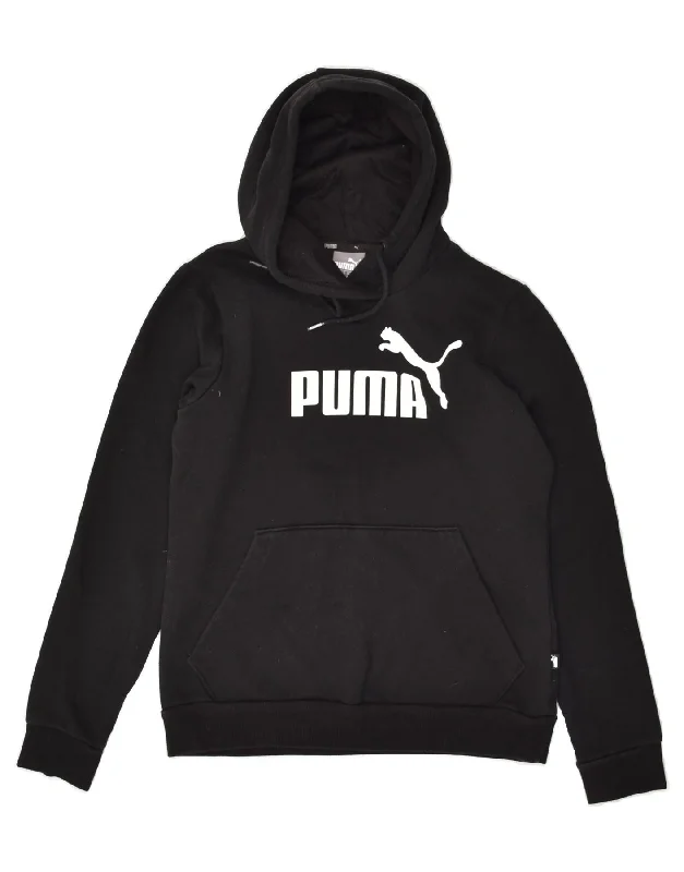 Extra Savings PUMA Womens Graphic Hoodie Jumper UK 12 Medium  Black Cotton