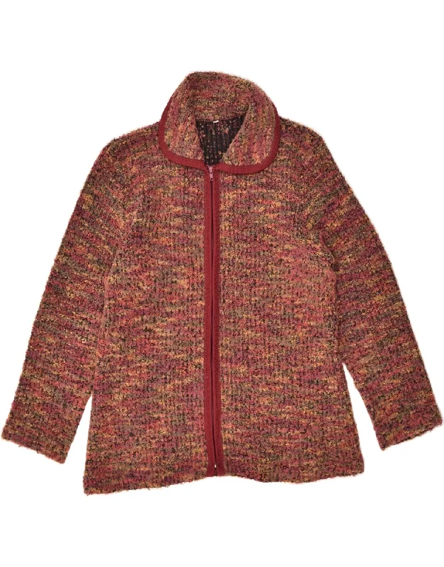 Special Offer VINTAGE Womens Cardigan Sweater UK 14 Large Brown Flecked Wool