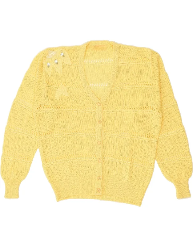 Today’s Special VINTAGE Womens Cardigan Sweater IT 48 XL Yellow Cotton