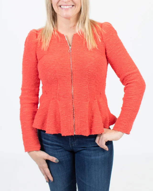 Final Clearance Textured Peplum Jacket