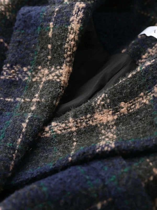 Weekend Flash Sale Elegant Plaid Woolen Jacket